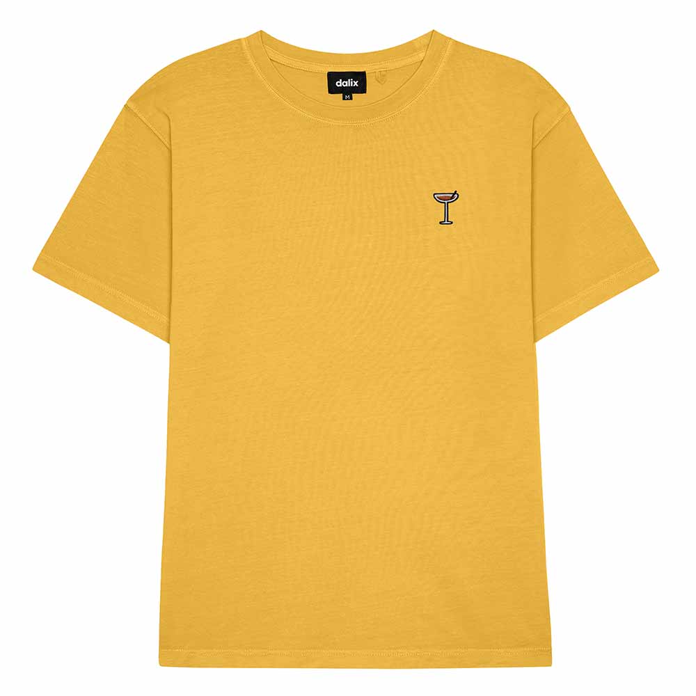 Dalix Mens Coffee Martini Midweight Garment Dye Tee