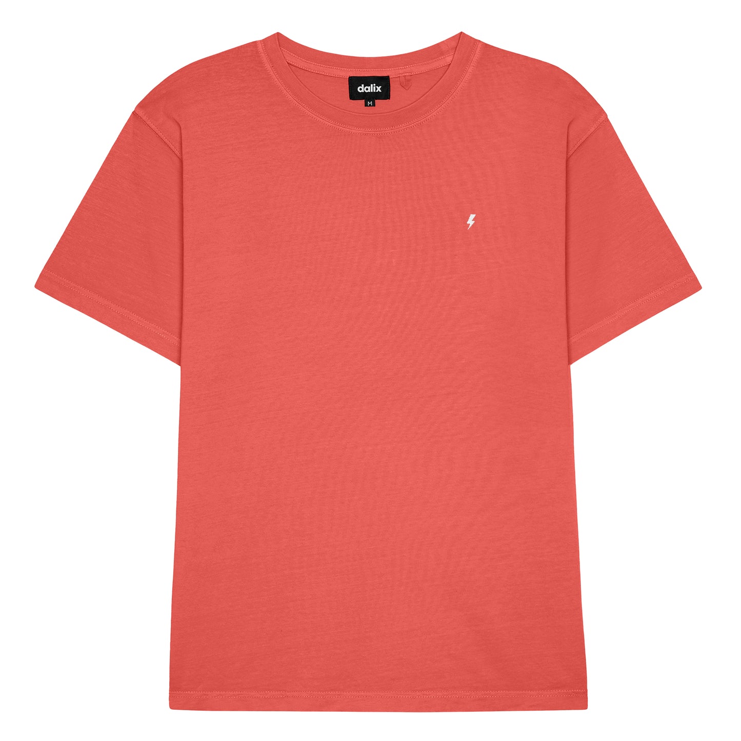 Dalix Lil Bolt Midweight Garment Dye Soft Tee Short Sleeve Cotton Shirt Mens in Flamingo 2XL XX-Large