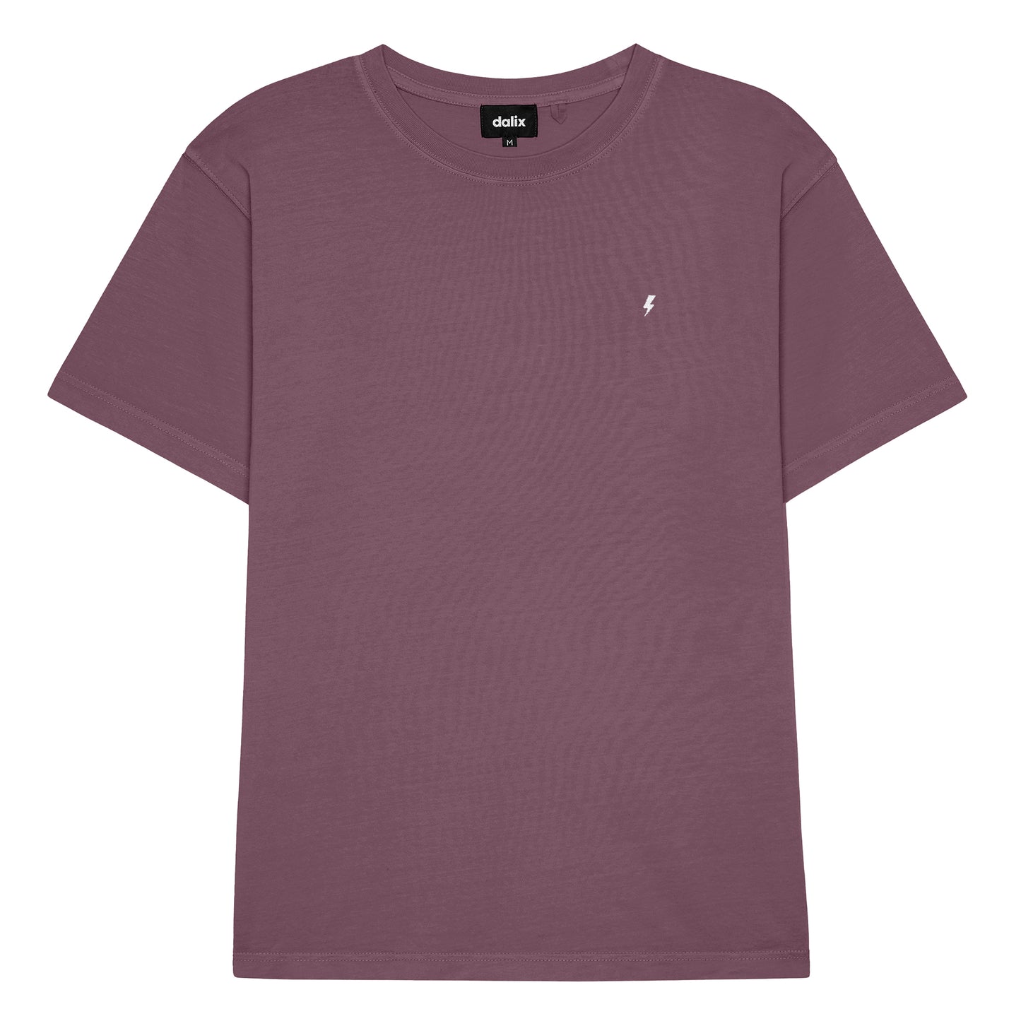 Dalix Lil Bolt Midweight Garment Dye Soft Tee Short Sleeve Cotton Shirt Mens in Plum 2XL XX-Large