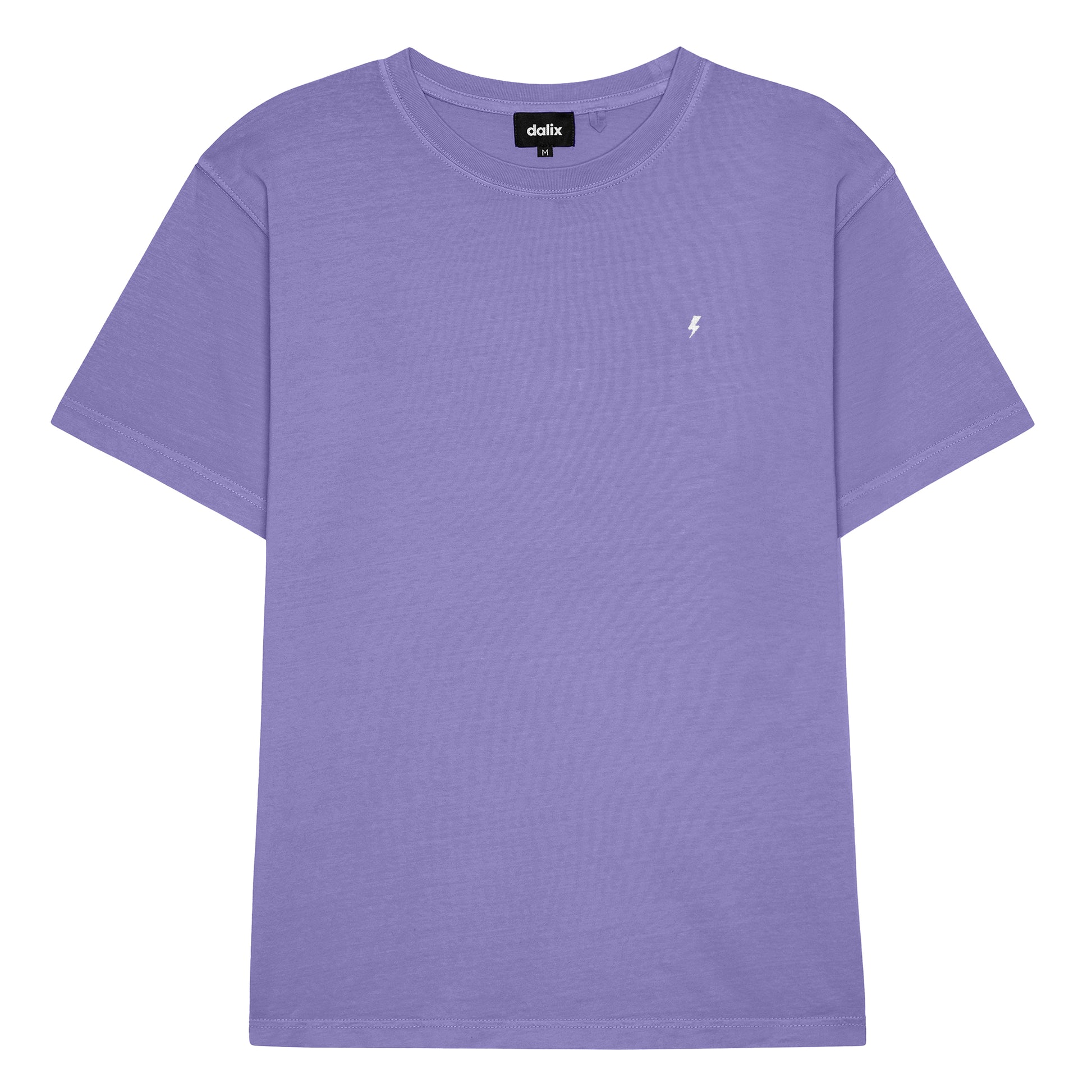 Dalix Lil Bolt Midweight Garment Dye Soft Tee Short Sleeve Cotton Shirt Mens in Purple Haze 2XL XX-Large