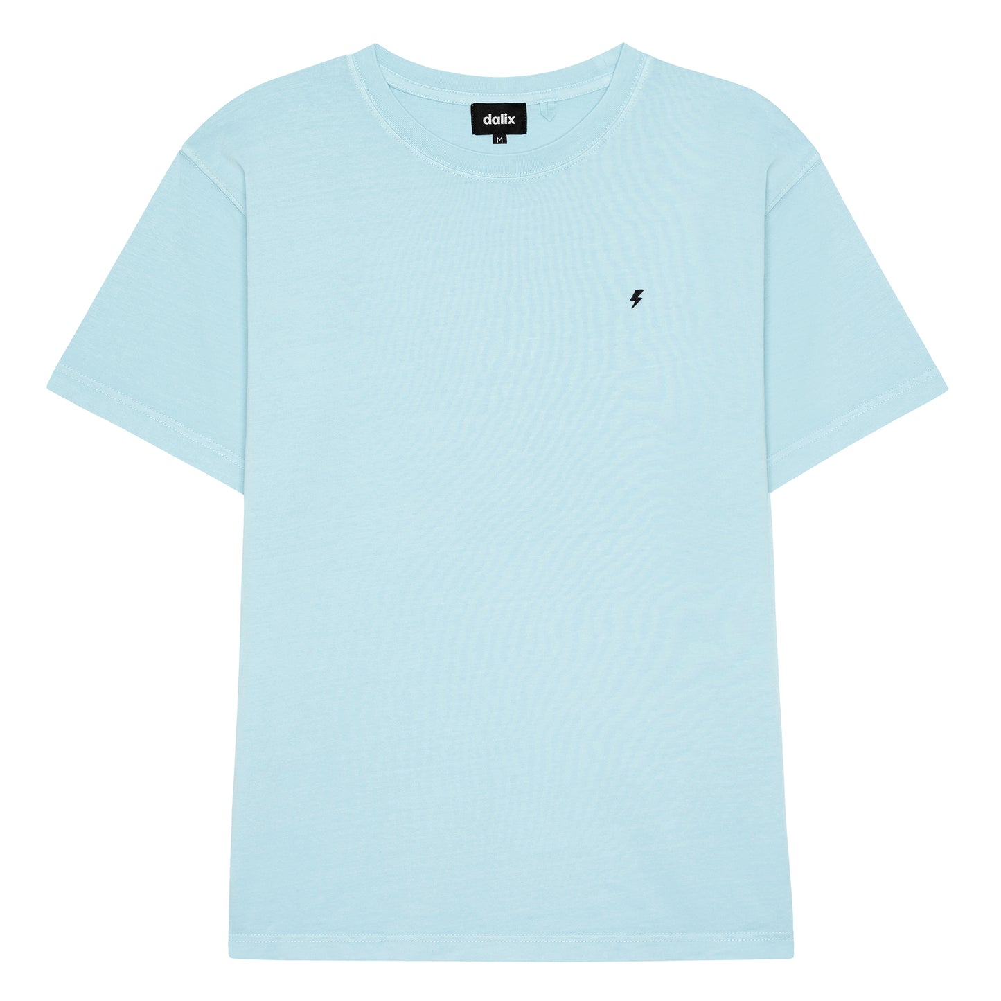 Dalix Lil Bolt Midweight Garment Dye Soft Tee Short Sleeve Cotton Shirt Mens in Sky Blue 2XL XX-Large