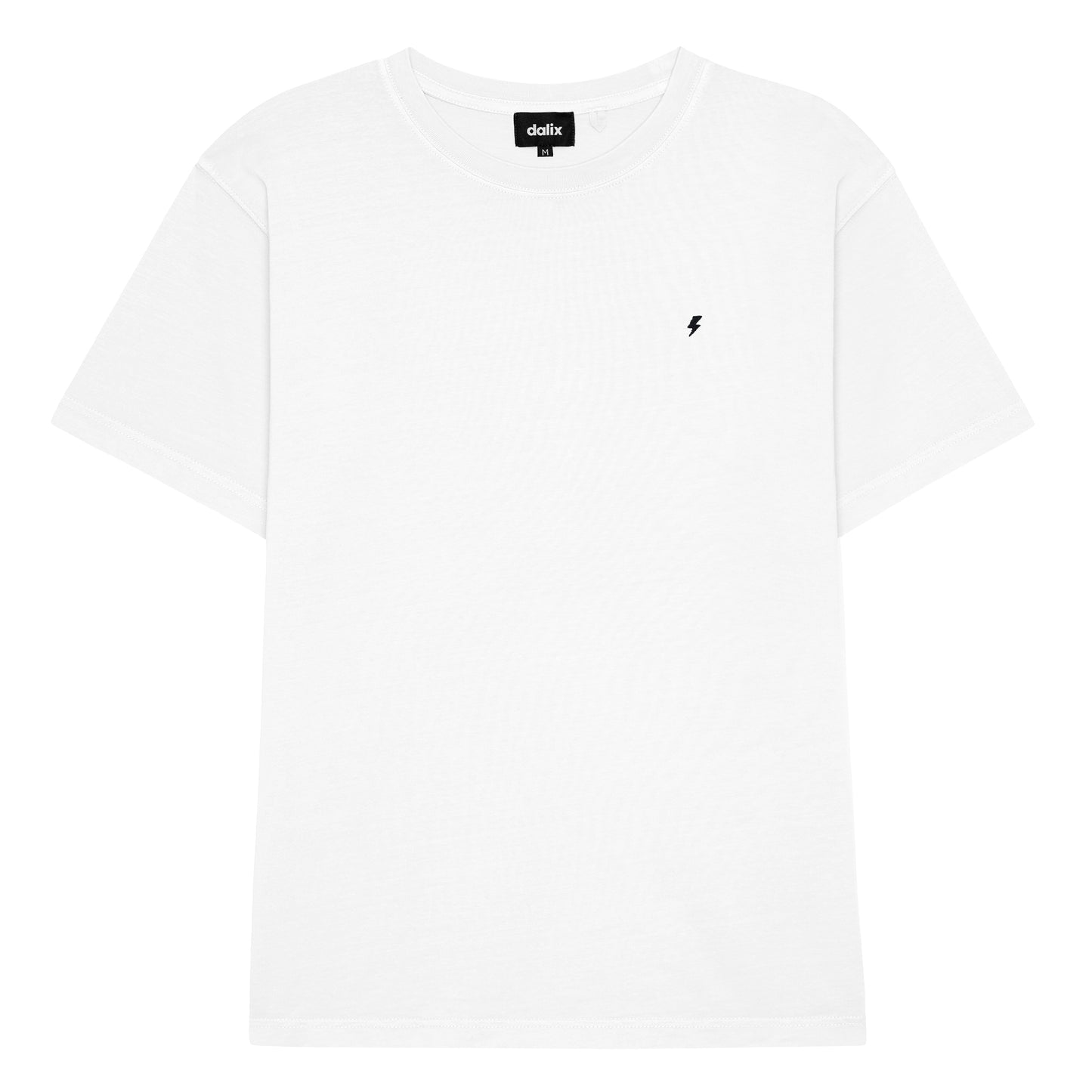 Dalix Lil Bolt Midweight Garment Dye Soft Tee Short Sleeve Cotton Shirt Mens in White 2XL XX-Large
