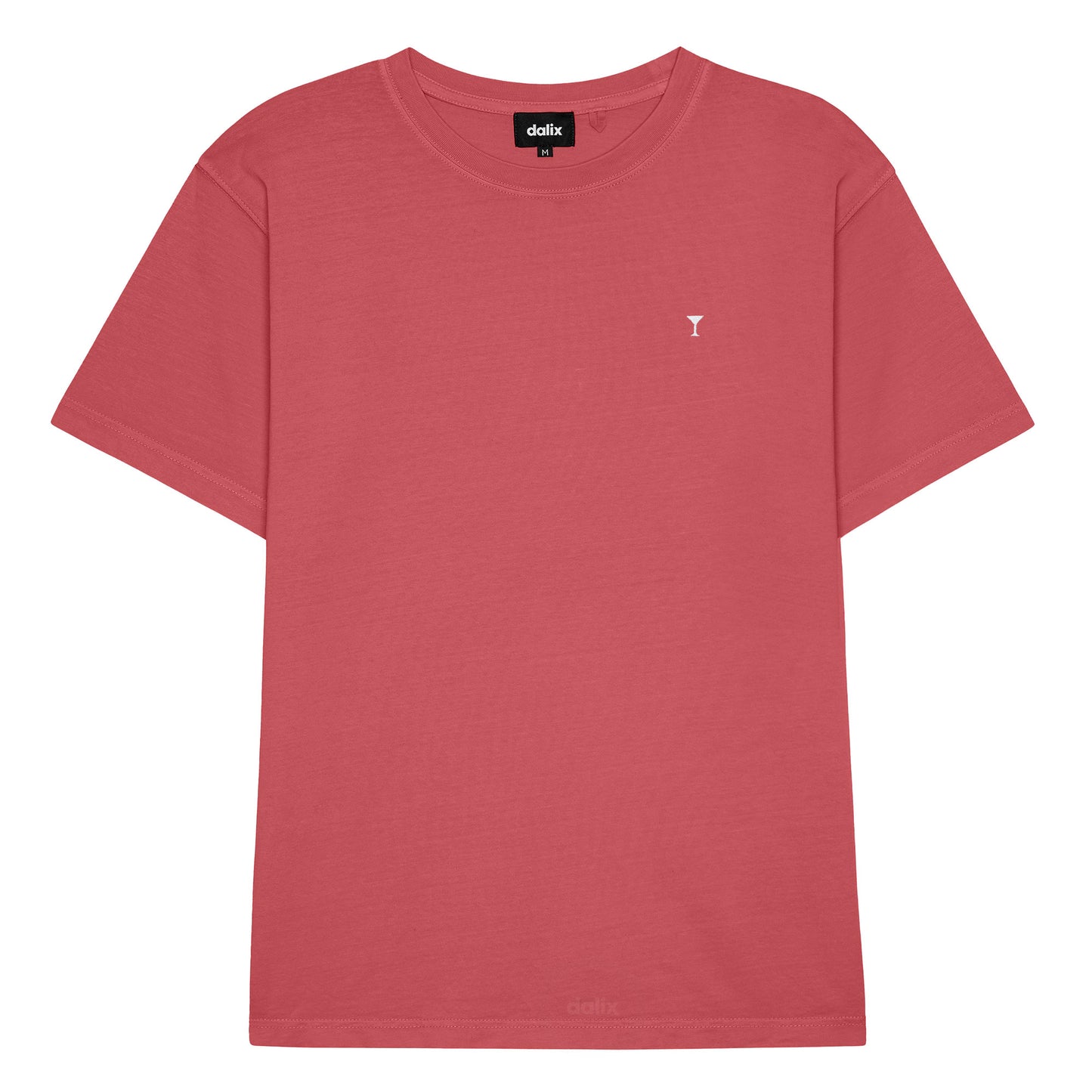 Dalix Lil Martini Midweight Garment Dye Soft Tee Short Sleeve Cotton Shirt Mens in Shiraz 2XL XX-Large