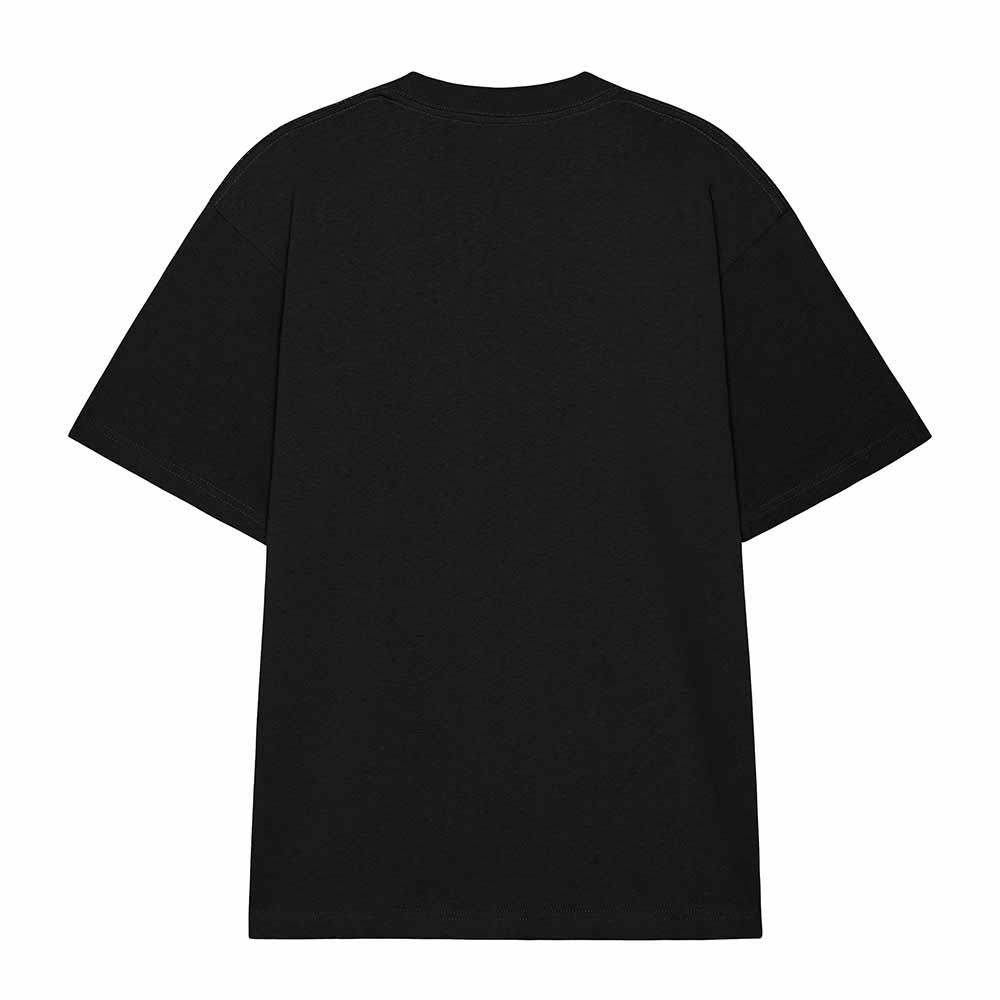 Dalix Alien Relaxed Heavy Cotton Short Sleeve Summer Tee Mens in Black S Small