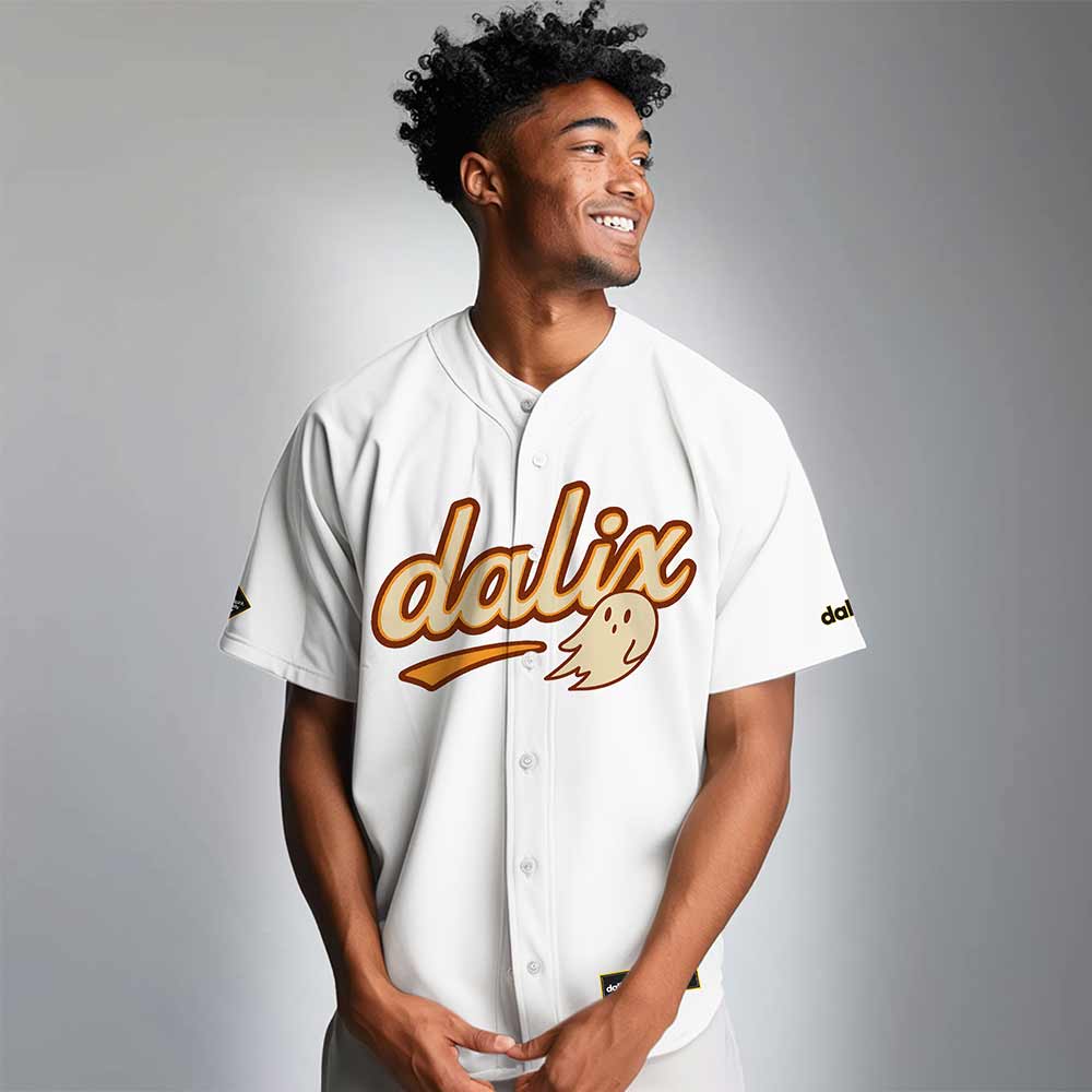 Dalix Ghost Baseball Jersey Varsity Shirt