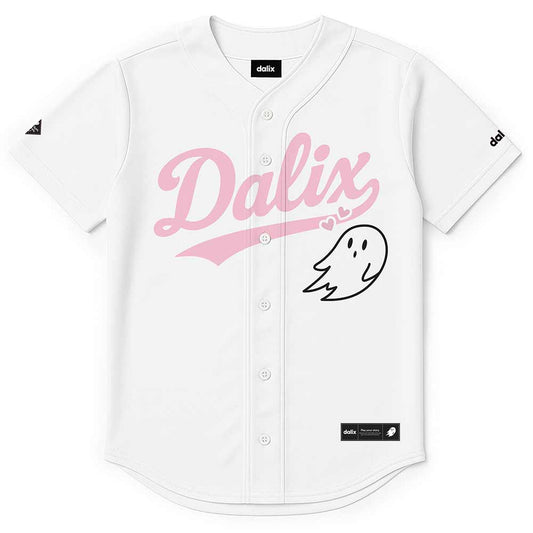 Dalix Heartly Ghost Baseball Jersey Varsity Shirt