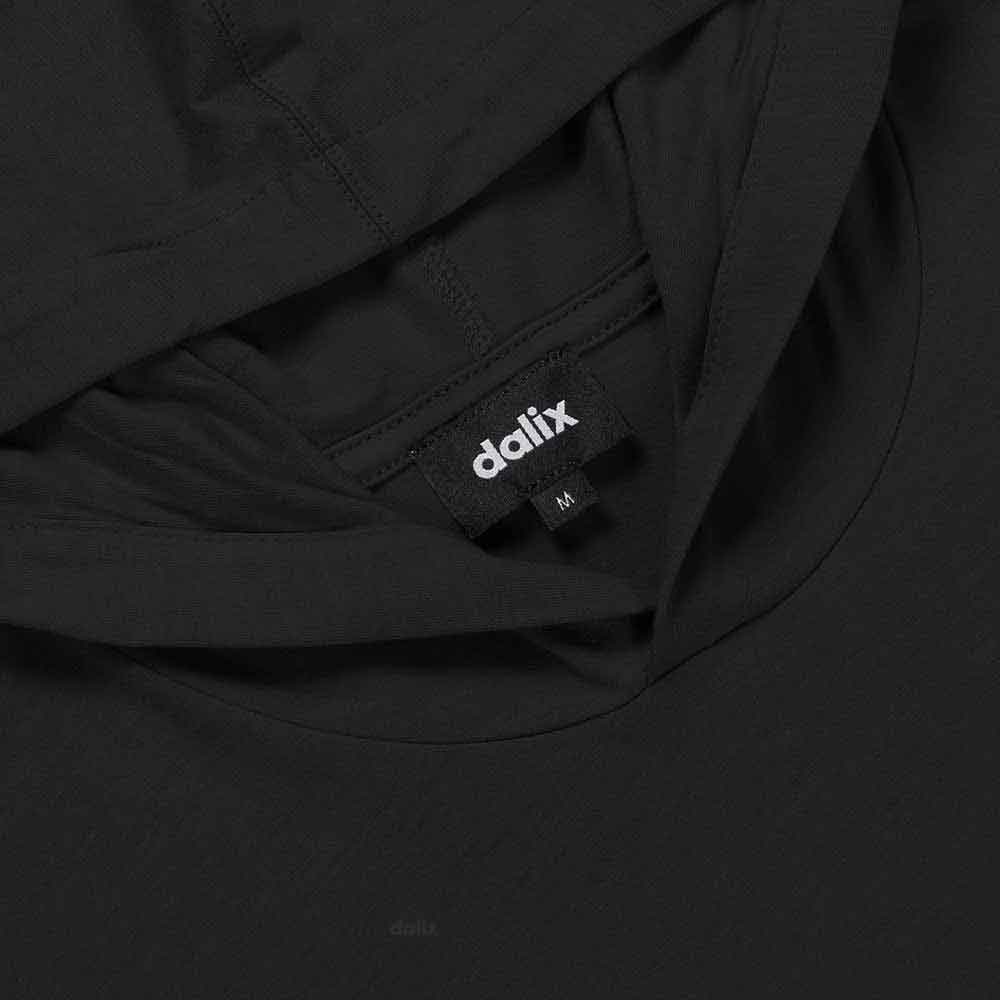 Dalix Mens Ghost Hooded Long Sleeve Jersey T Shirt Lightweight Casual Tee in Black S Small