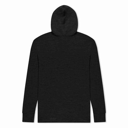 Dalix Mens Ghost Hooded Long Sleeve Jersey T Shirt Lightweight Casual Tee in Black S Small