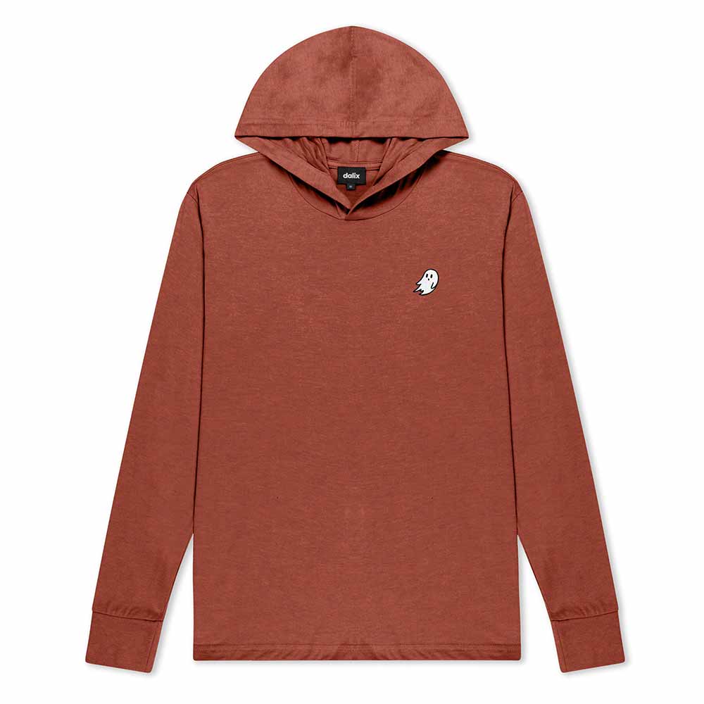 Dalix Mens Ghost Hooded Long Sleeve Jersey Tee