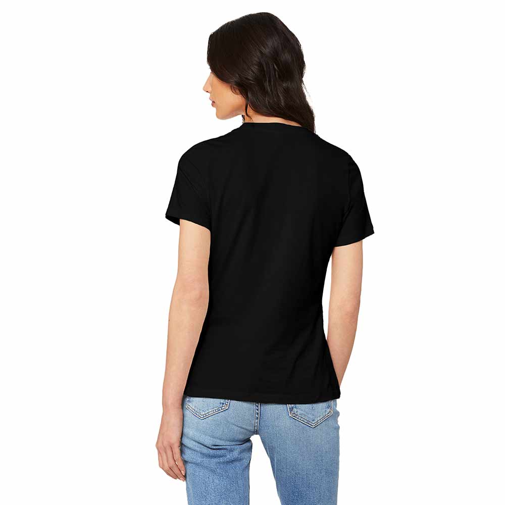 Dalix Butterfly Embroidered Cotton Relaxed Fit Short Sleeve Crewneck Tee Shirt Women in Black 2XL XX-Large