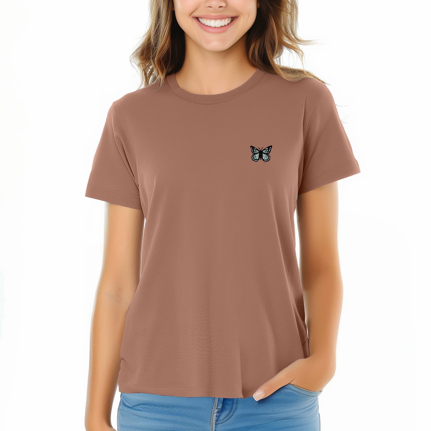 Dalix Butterfly Womens Relaxed Tee