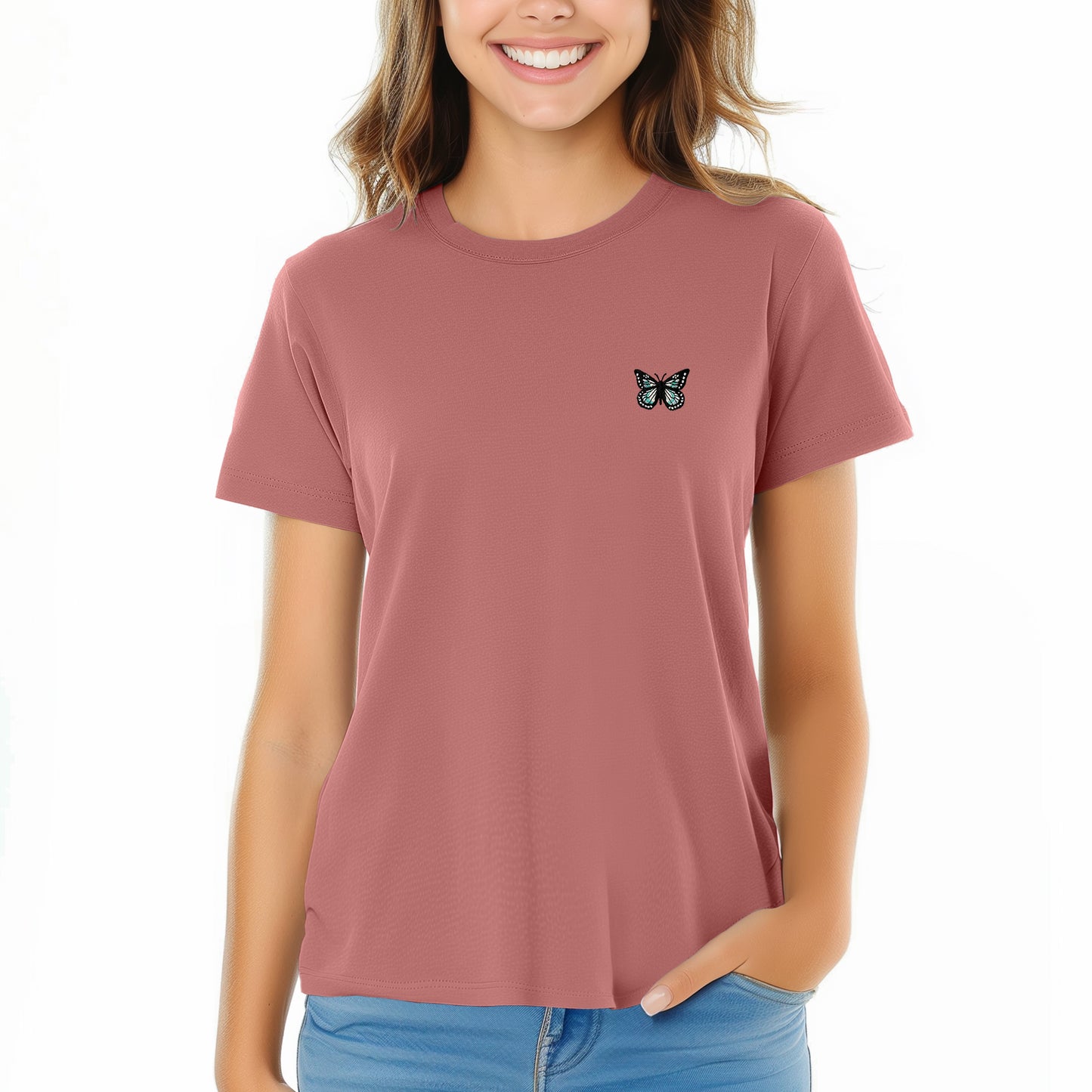 Dalix Butterfly Womens Relaxed Tee