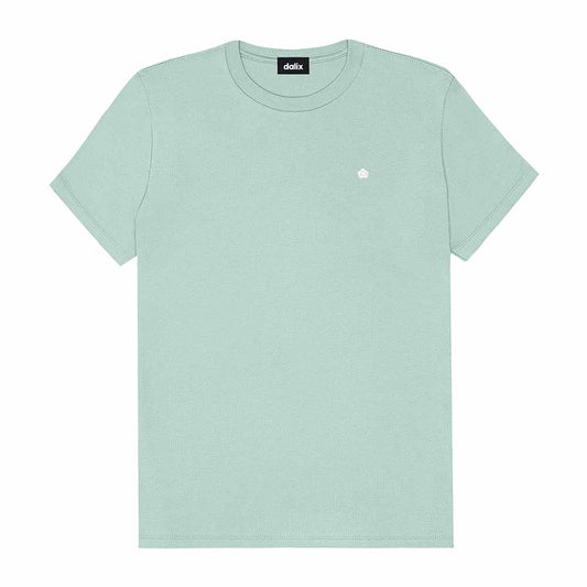 Dalix Lil Flower Cotton Tee Short Sleeve Soft Jersey Shirt Cute Womens in Dusty Blue 2XL XX-Large