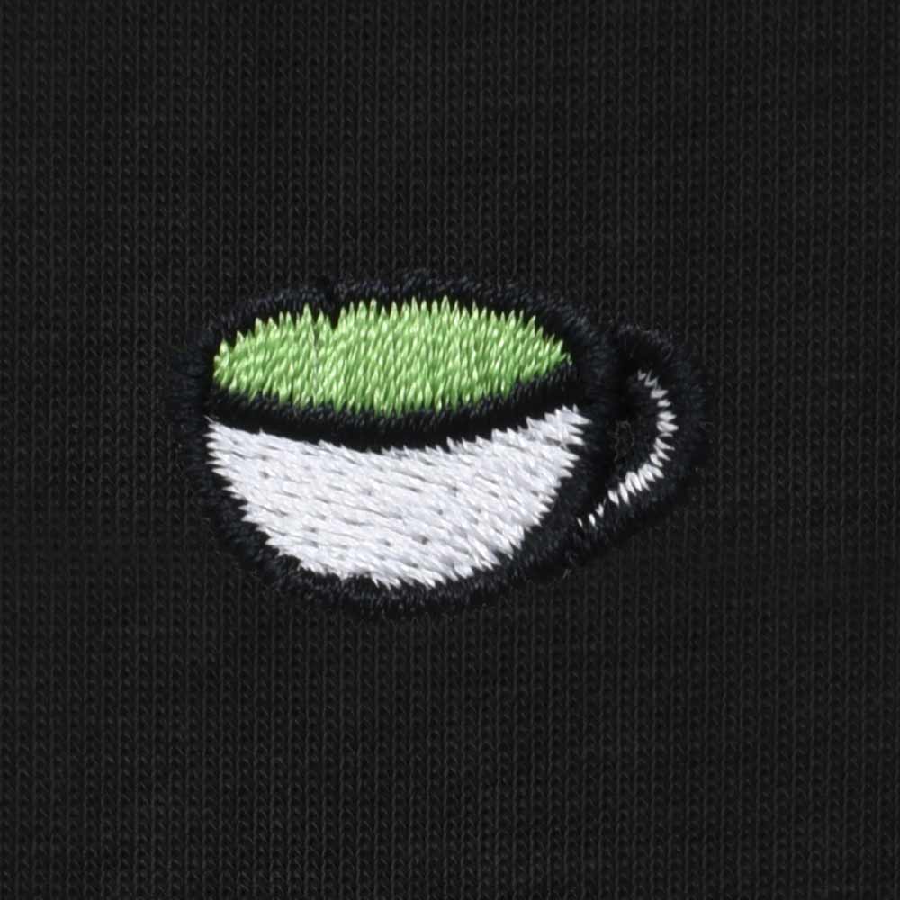 Dalix Lil Matcha Embroidered Lightweight Jersey Tee Summer Cute Food Womens in Black 2XL XX-Large