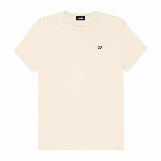 Dalix Lil Matcha Embroidered Lightweight Jersey Tee Summer Cute Food Womens in Natural 2XL XX-Large