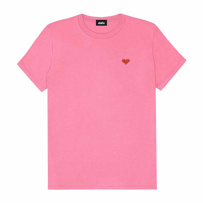 Dalix Womens Pixel Heart Jersey Relaxed Tee