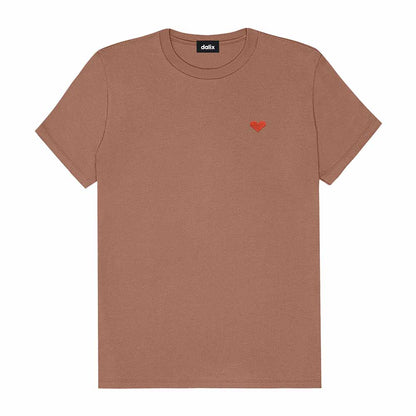Dalix Womens Pixel Heart Jersey Relaxed Tee