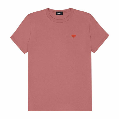 Dalix Womens Pixel Heart Jersey Relaxed Tee