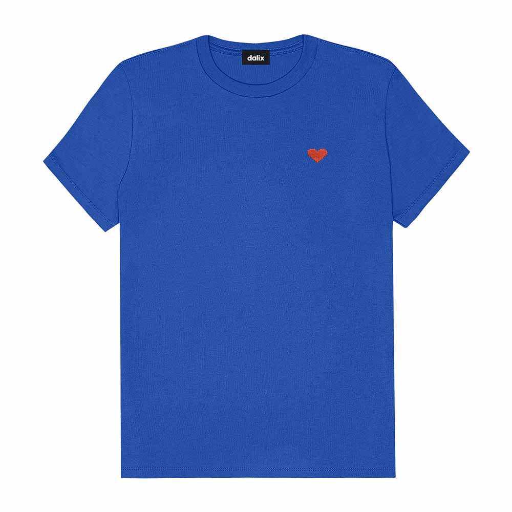 Dalix Womens Pixel Heart Jersey Relaxed Tee