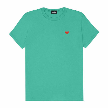 Dalix Womens Pixel Heart Jersey Relaxed Tee
