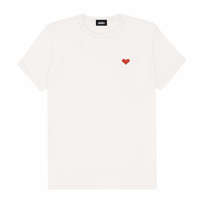 Dalix Womens Pixel Heart Jersey Relaxed Tee