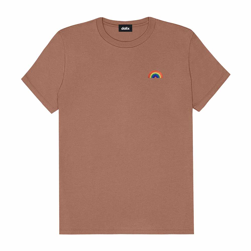 Dalix Womens Rainbow Jersey Relaxed Tee