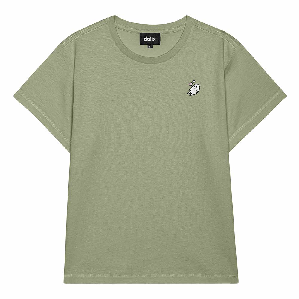 Dalix Womens Heartly Ghost Lightweight High Waisted Tee