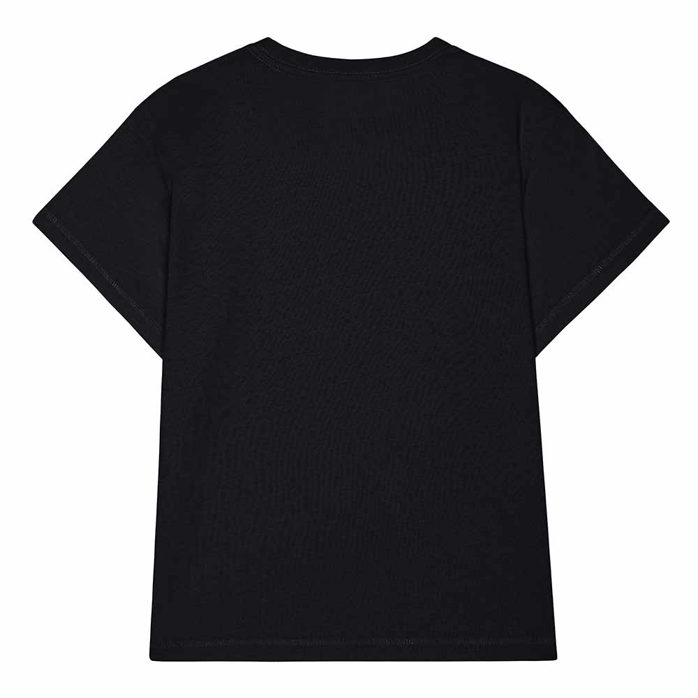 Dalix Heartly Ghost Cropped Tee Lightweight High Waisted Short Sleeve Summer Shirt Womens in Black S Small