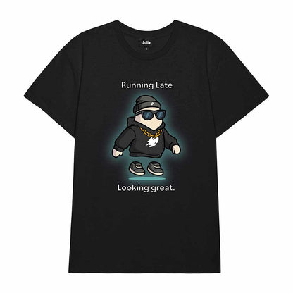 Dalix Running Late Tee Short Sleeve Cotton T Shirt Summer Mens