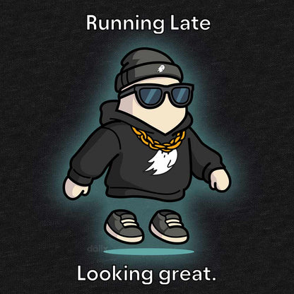Dalix Running Late Tee Short Sleeve Cotton T Shirt Summer Mens
