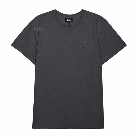 Dalix Lil Strawberry Everyday Tee Lightweight Short Sleeve Summer Shirt Womens in Cool Gray S Small
