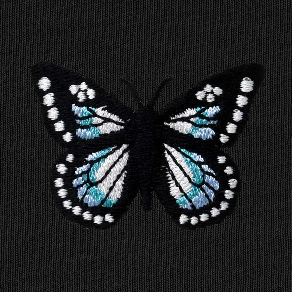 Dalix Butterfly Midweight Short Sleeve Cotton T Shirt Regular Womens in Black S Small