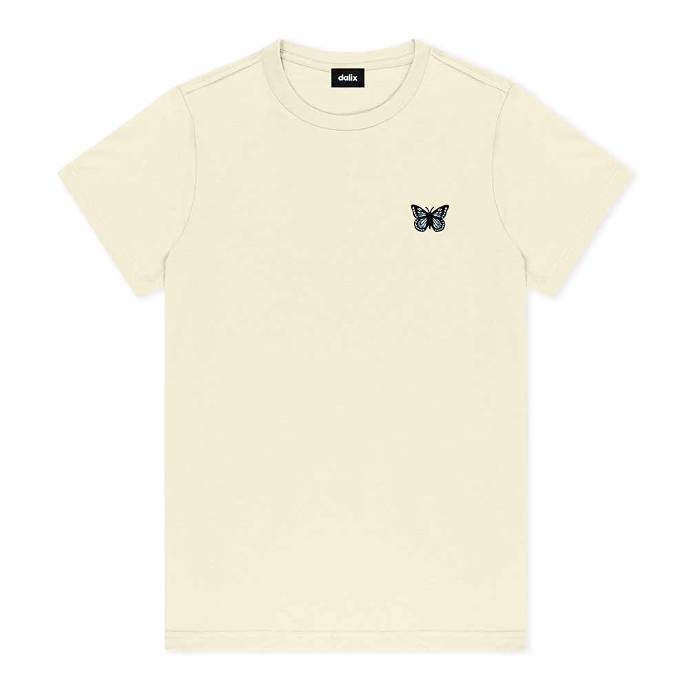 Dalix Butterfly Short Sleeve Classic Cotton Tee