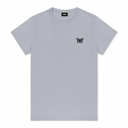 Dalix Butterfly Midweight Short Sleeve Cotton T Shirt Regular Womens in Powder S Small