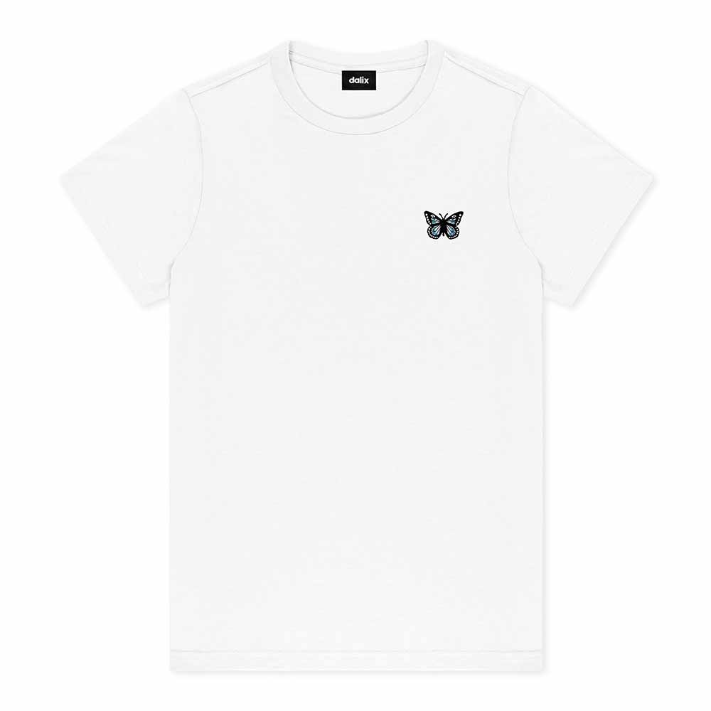 Dalix Butterfly Short Sleeve Classic Cotton Tee