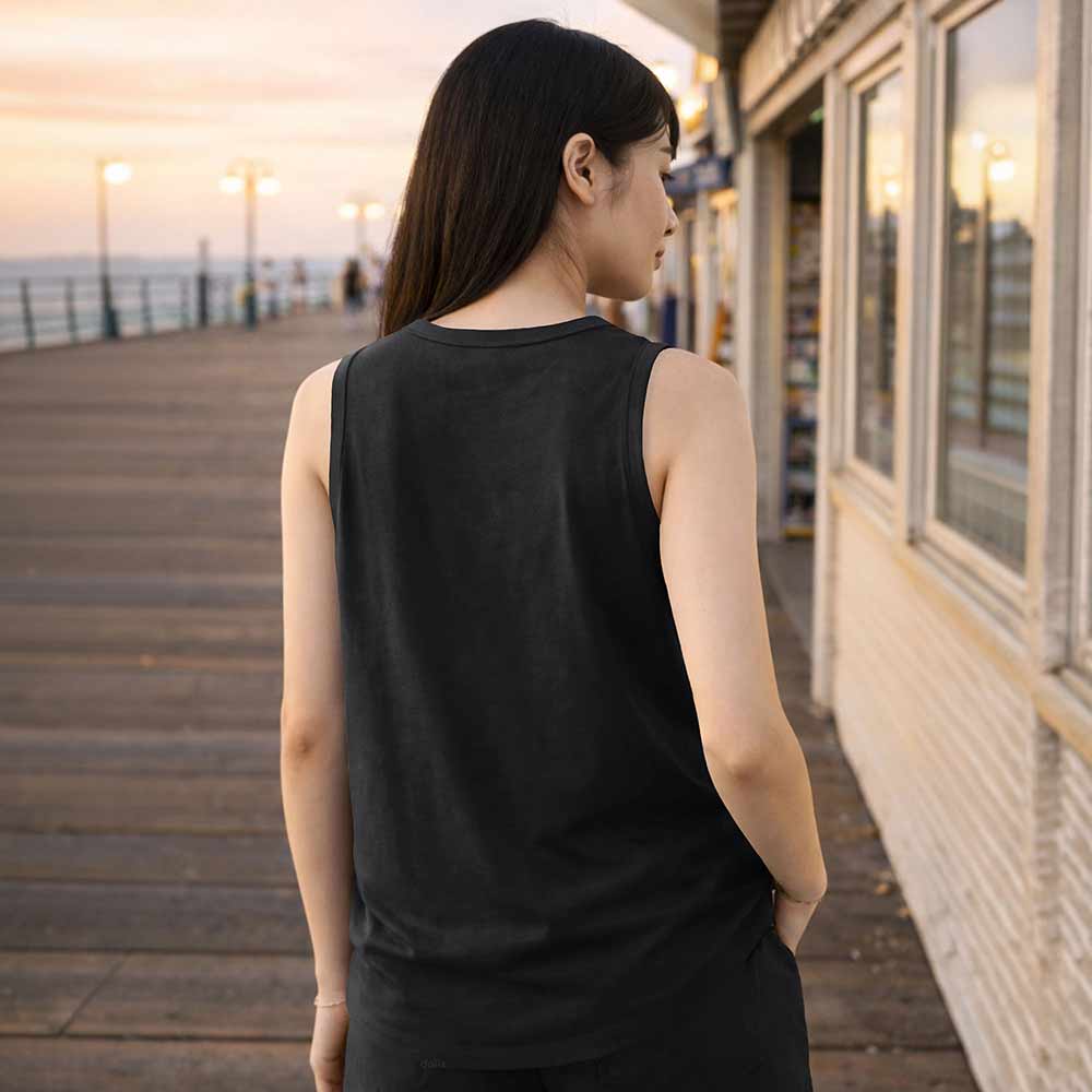 Dalix Lil Heart Cotton Jersey Tank