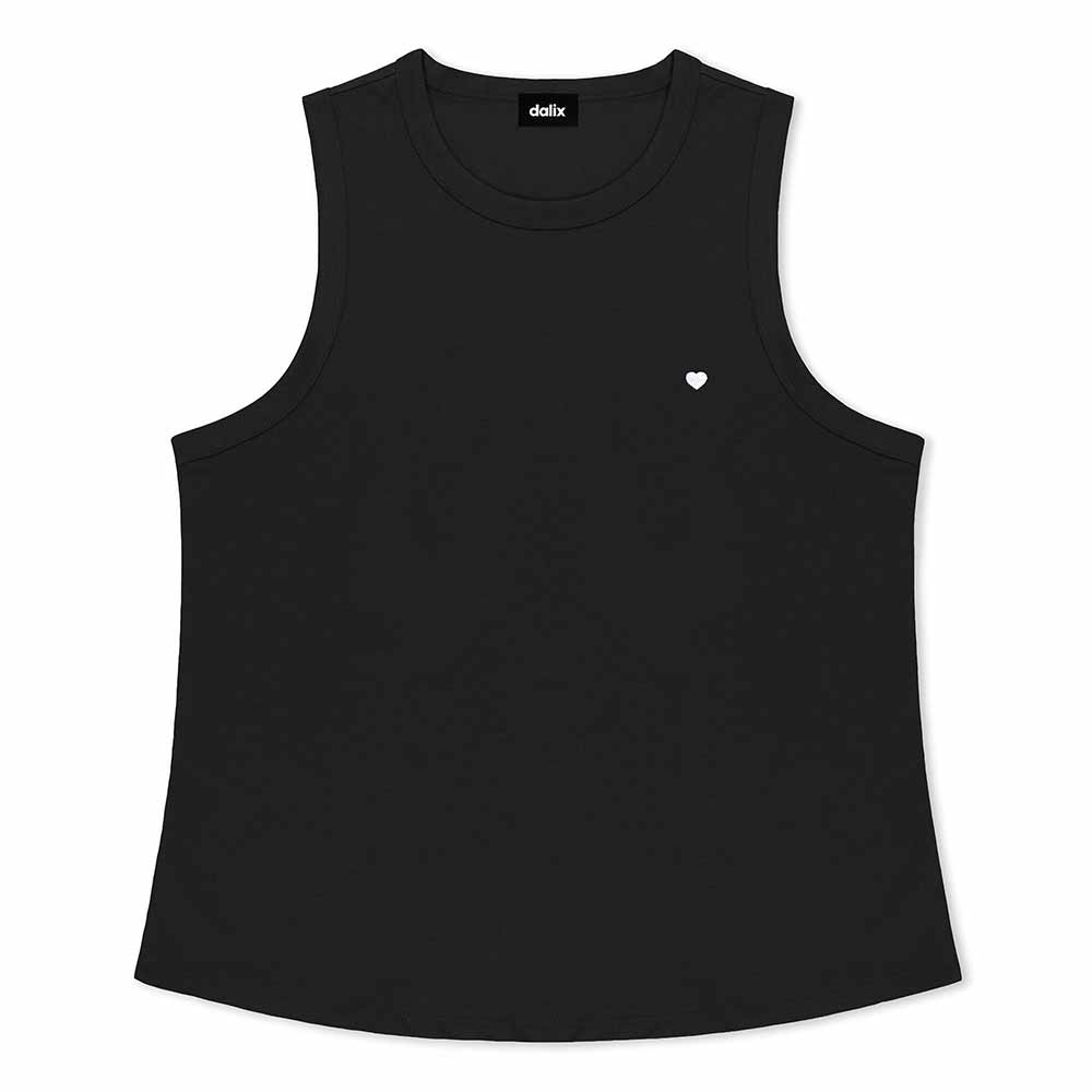 Dalix Lil Heart Cotton Jersey Tank