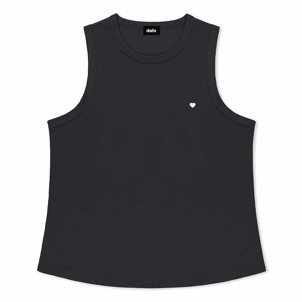 Dalix Lil Heart Cotton Jersey Tank