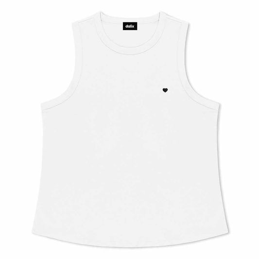 Dalix Lil Heart Cotton Jersey Tank
