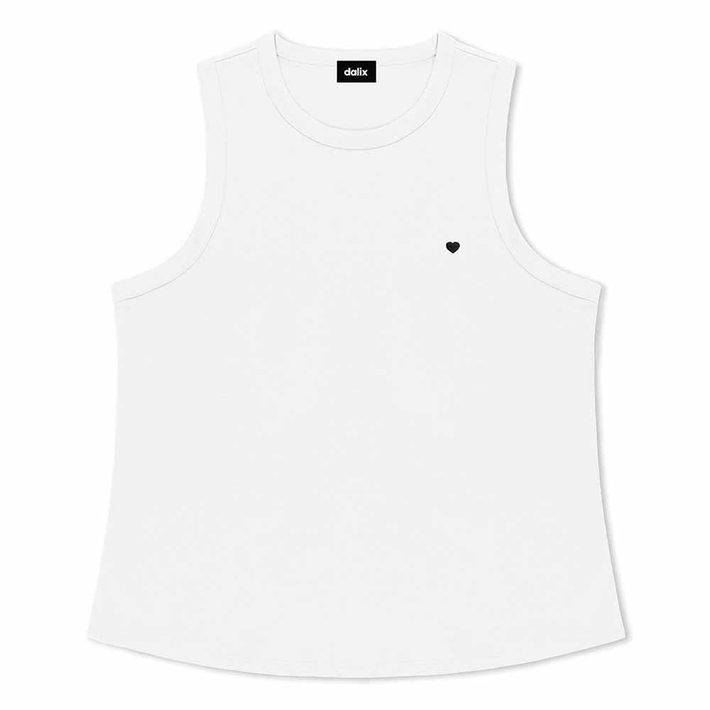 Dalix Lil Heart Cotton Jersey Tank