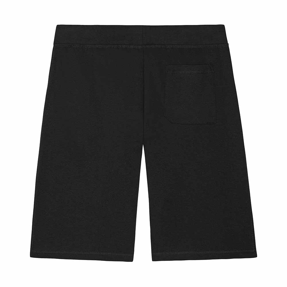 Dalix Ghost Embroidered Short Soft Fleece Relaxed Drawstring Fit Lounge Mens in Black S Small