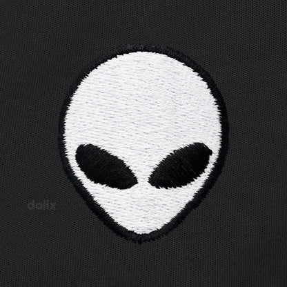 Dalix Lil Alien Gym Short Sport Embroidered Casual Pocket Mesh Drawcord Waist Mens in Black S Small