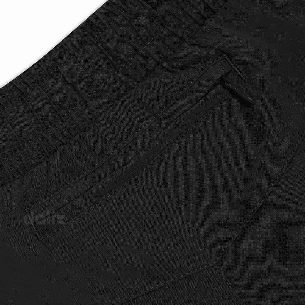 Dalix Lil Alien Active Short Gym Workout Embroidered Casual Zip Pocket Mesh Drawcord Waist Mens in Black S Small