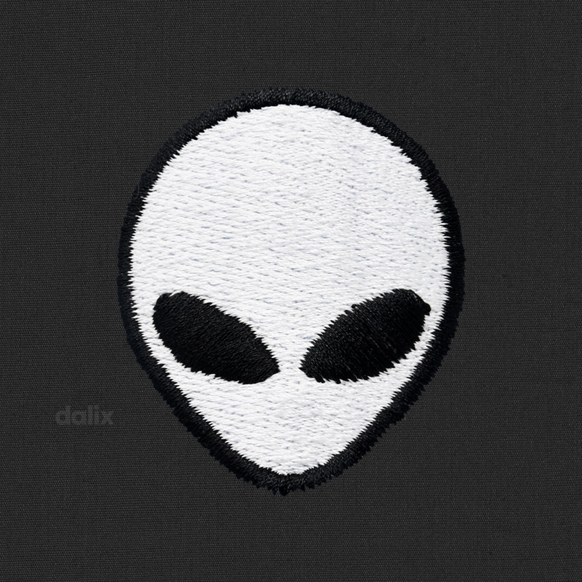 Dalix Lil Alien Beach Short Embroidered Casual Pocket Mesh Drawcord Waist Mens in Black S Small