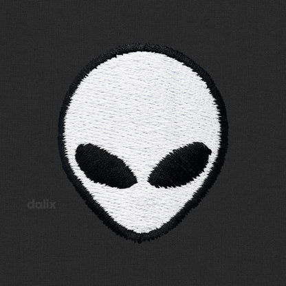 Dalix Lil Alien Beach Short Embroidered Casual Pocket Mesh Drawcord Waist Mens in Black S Small
