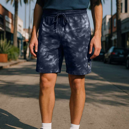 Dalix Mens Astronaut Tie Dye Midweight Fleece Shorts