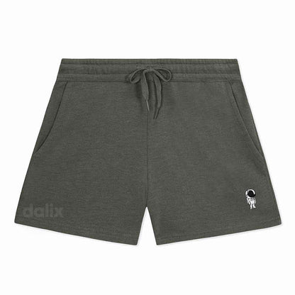 Dalix Womens Astronaut Midweight Washed Fleece Shorts
