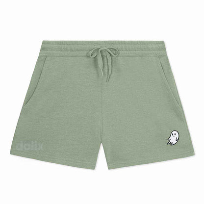 Dalix Womens Ghost Midweight Washed Fleece Shorts