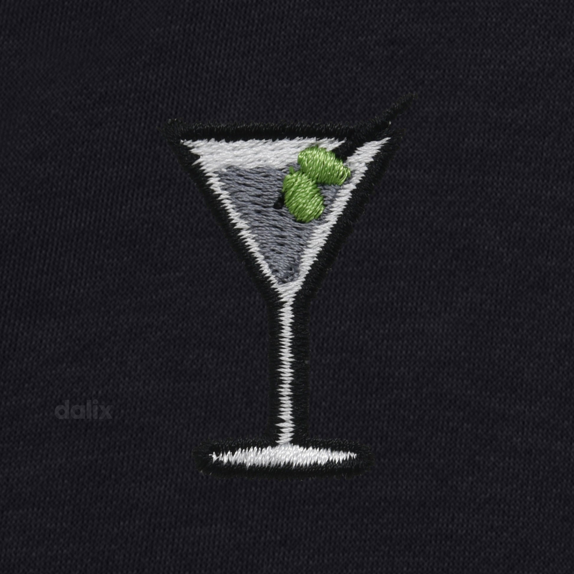 Dalix Martini Embroidered Shorts Washed Soft Fleece Relaxed Drawstring Pocket Fit Lounge Womens in Black S Small