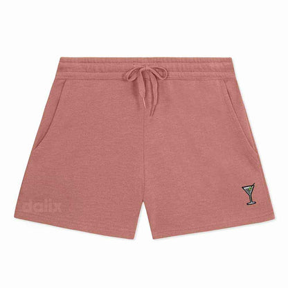 Dalix Womens Martini Midweight Washed Fleece Shorts